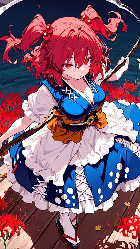 ai character: Komachi Onozuka background