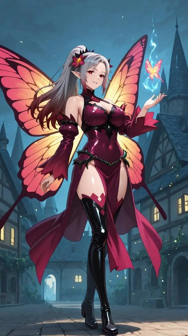 ai character: Plumeria background