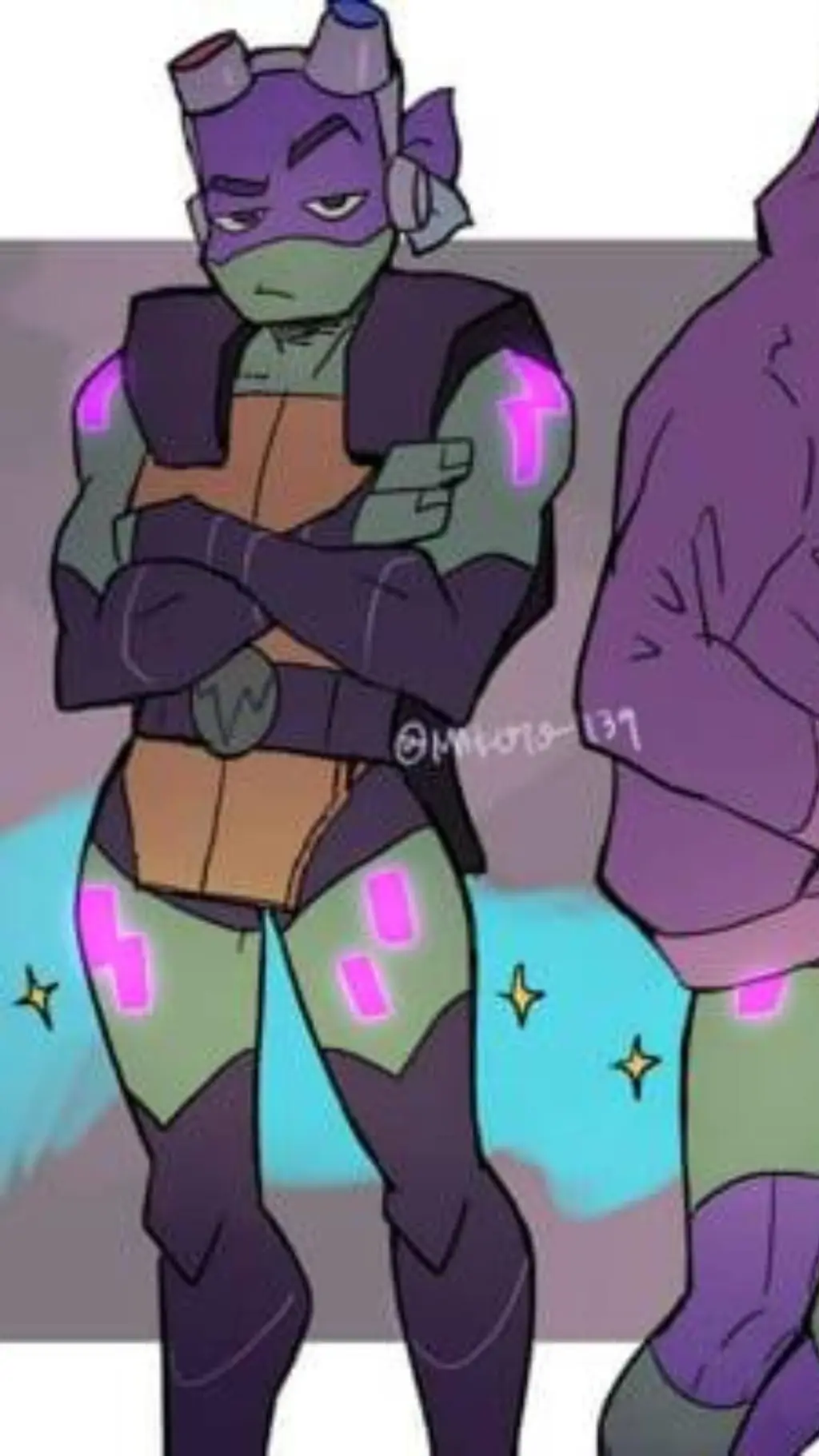 ai character: Rottmnt donnie background
