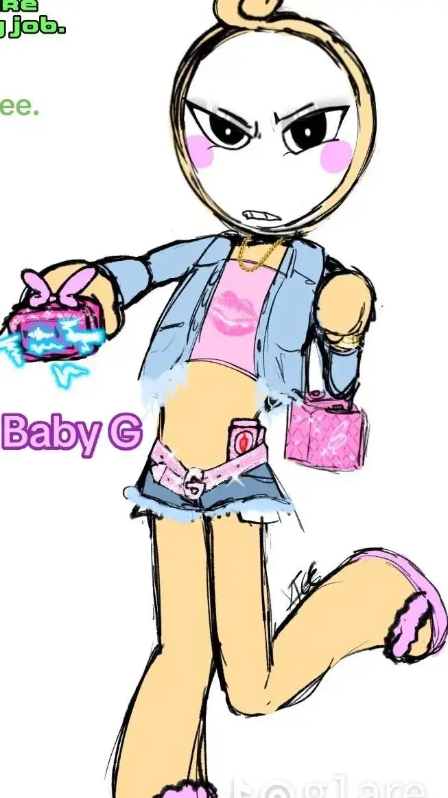 ai character: BABY G🗣🗣🗣🪞🪞🪞🪞🪞 background