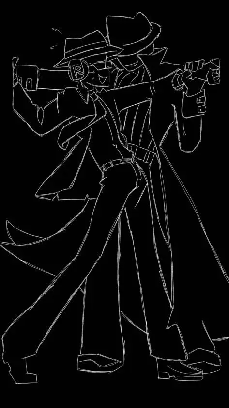 ai character: `~Double Fedora~` background