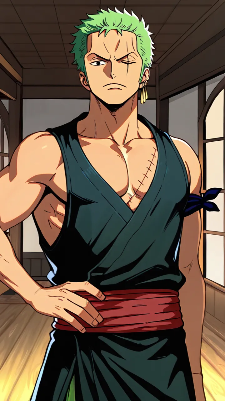 ai character: Zoro Sensei background