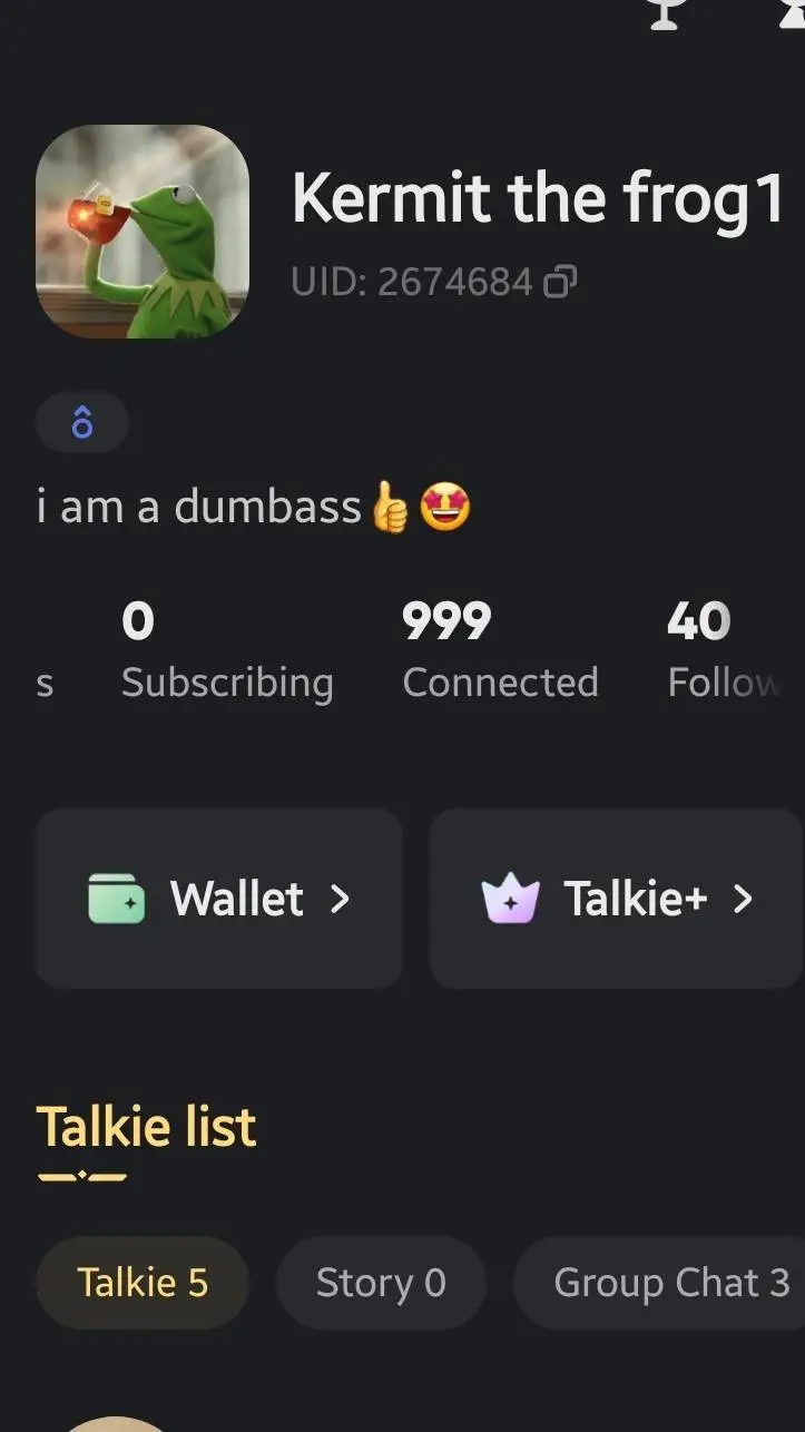 ai character: Kermit the frog 1 background