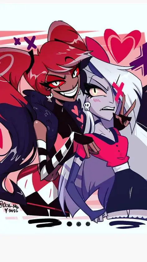 ai character: Velvette x Vaggie background