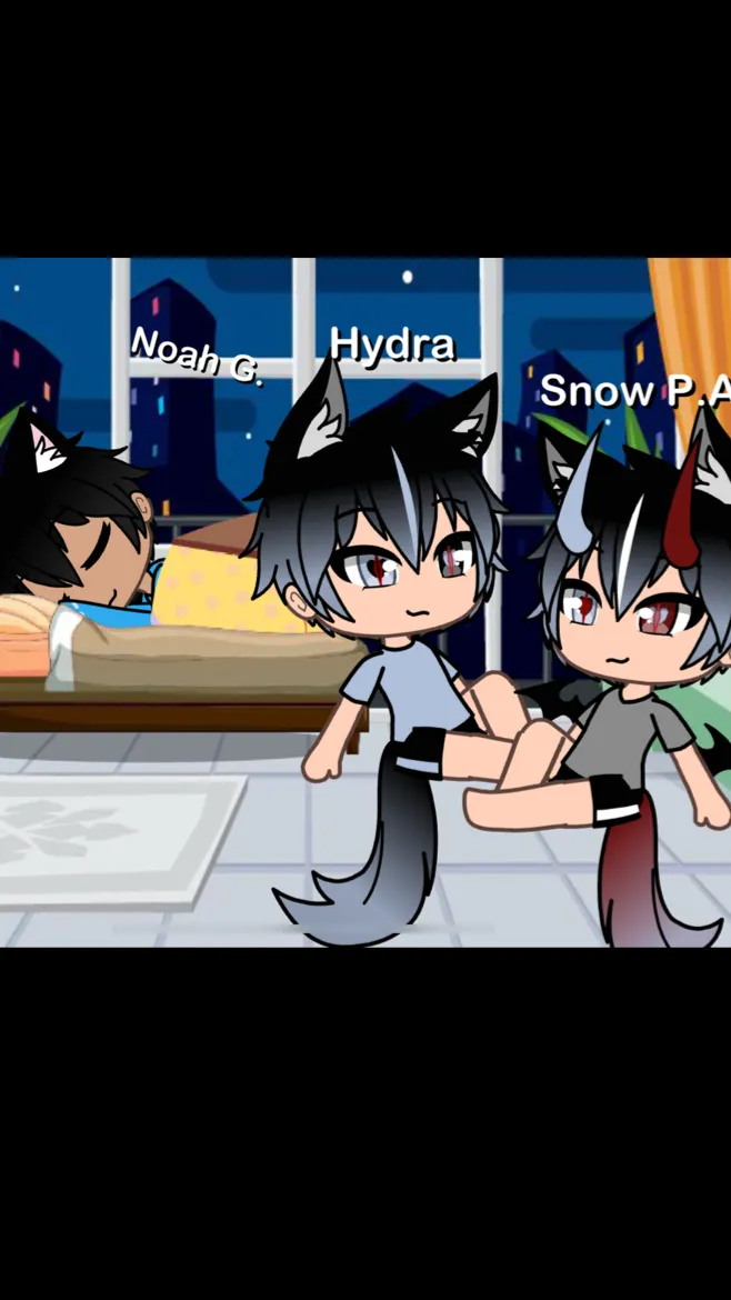 ai character: Hydra, Snow, Noah background