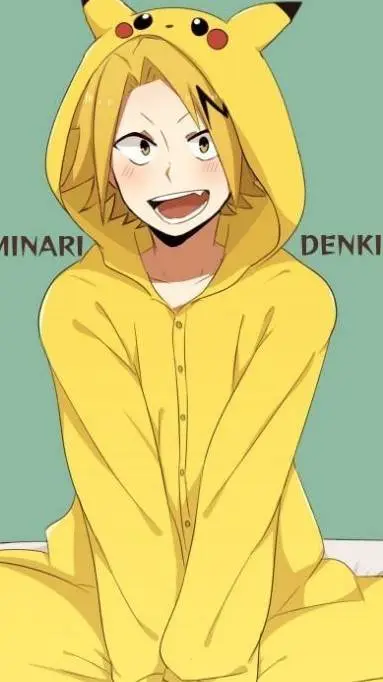 ai character: Denki Kaminari  background