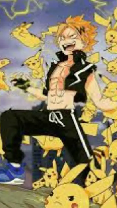 ai character: Denki Kaminari background