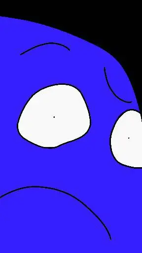 ai character: blue ball background