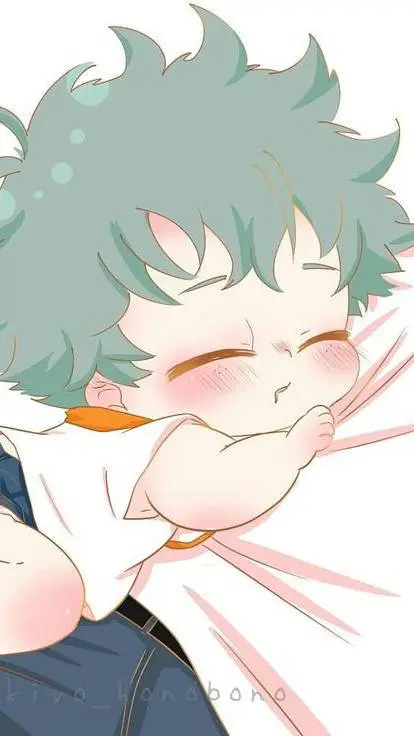 ai character: mini Deku in mha🎀 background