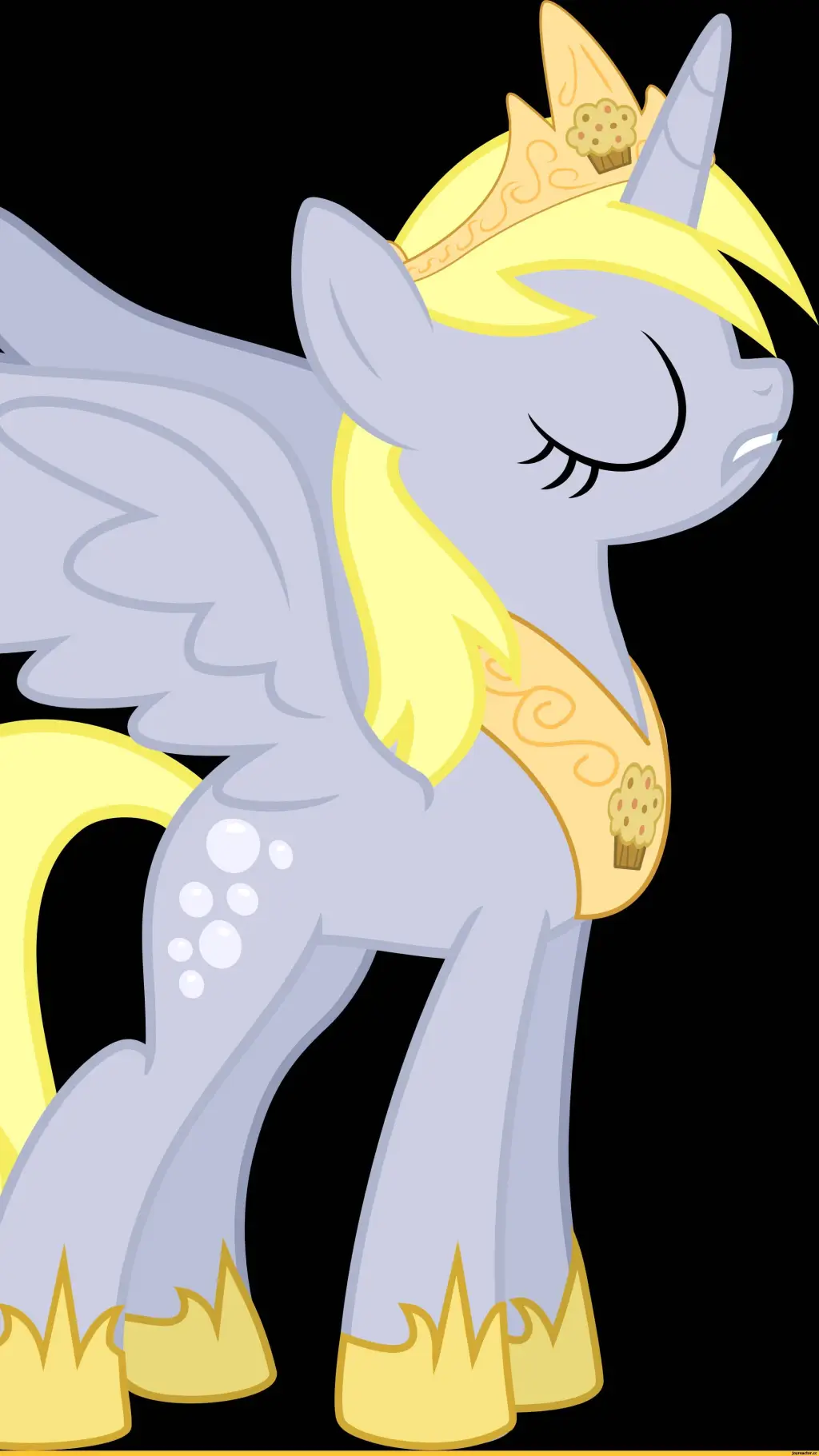 ai character: Queen Derpy Hooves background