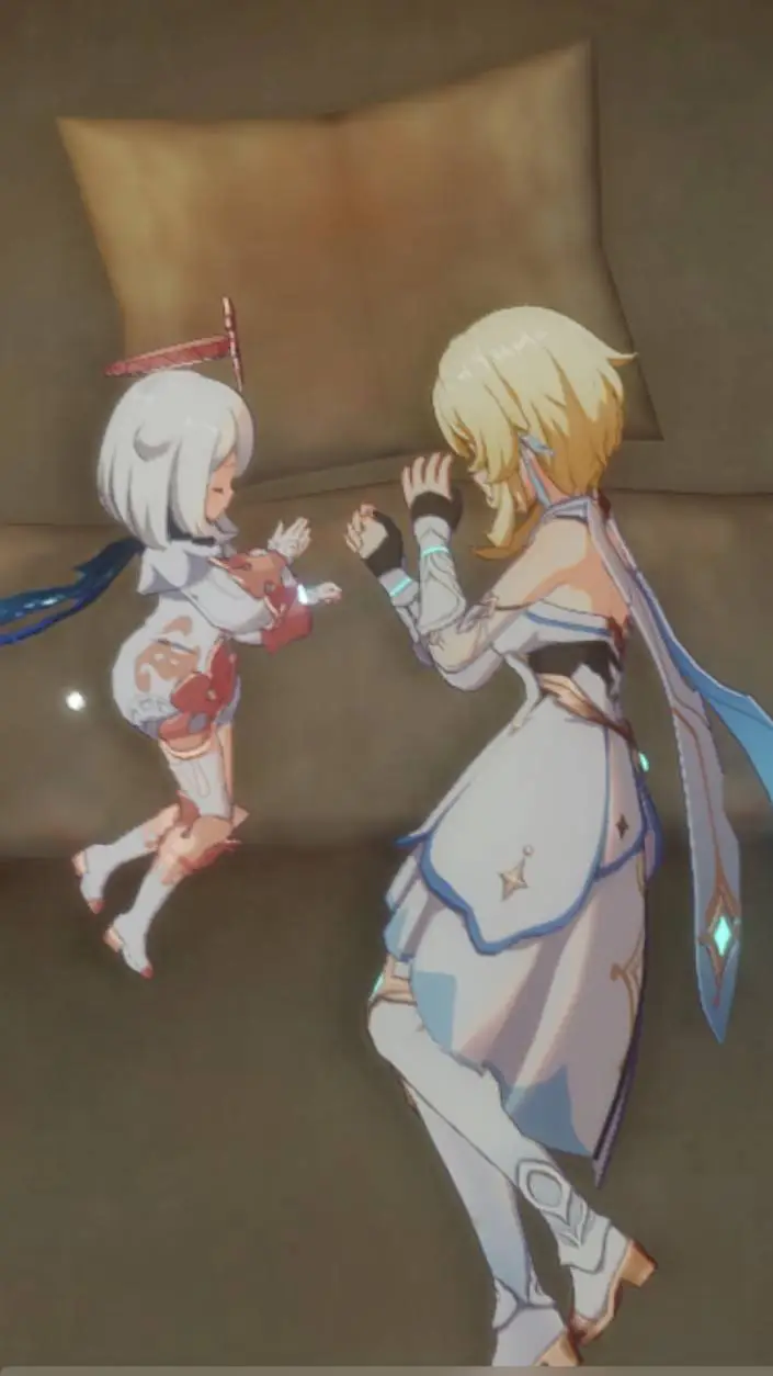ai character: Paimon/Traveler background