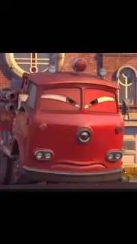 ai character: red the fire truck background