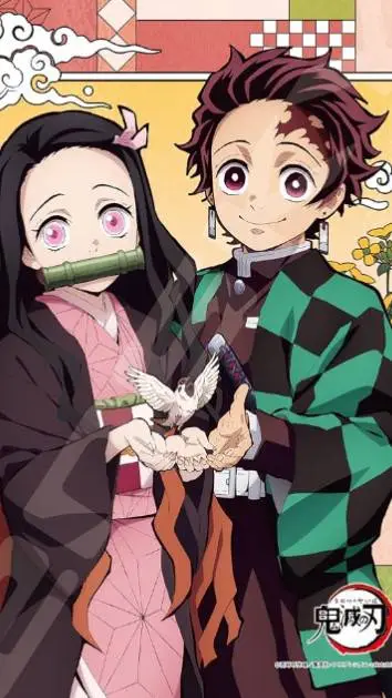 ai character: Tanjiro and Nezuko background