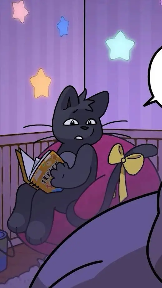 ai character: Curious Cat background