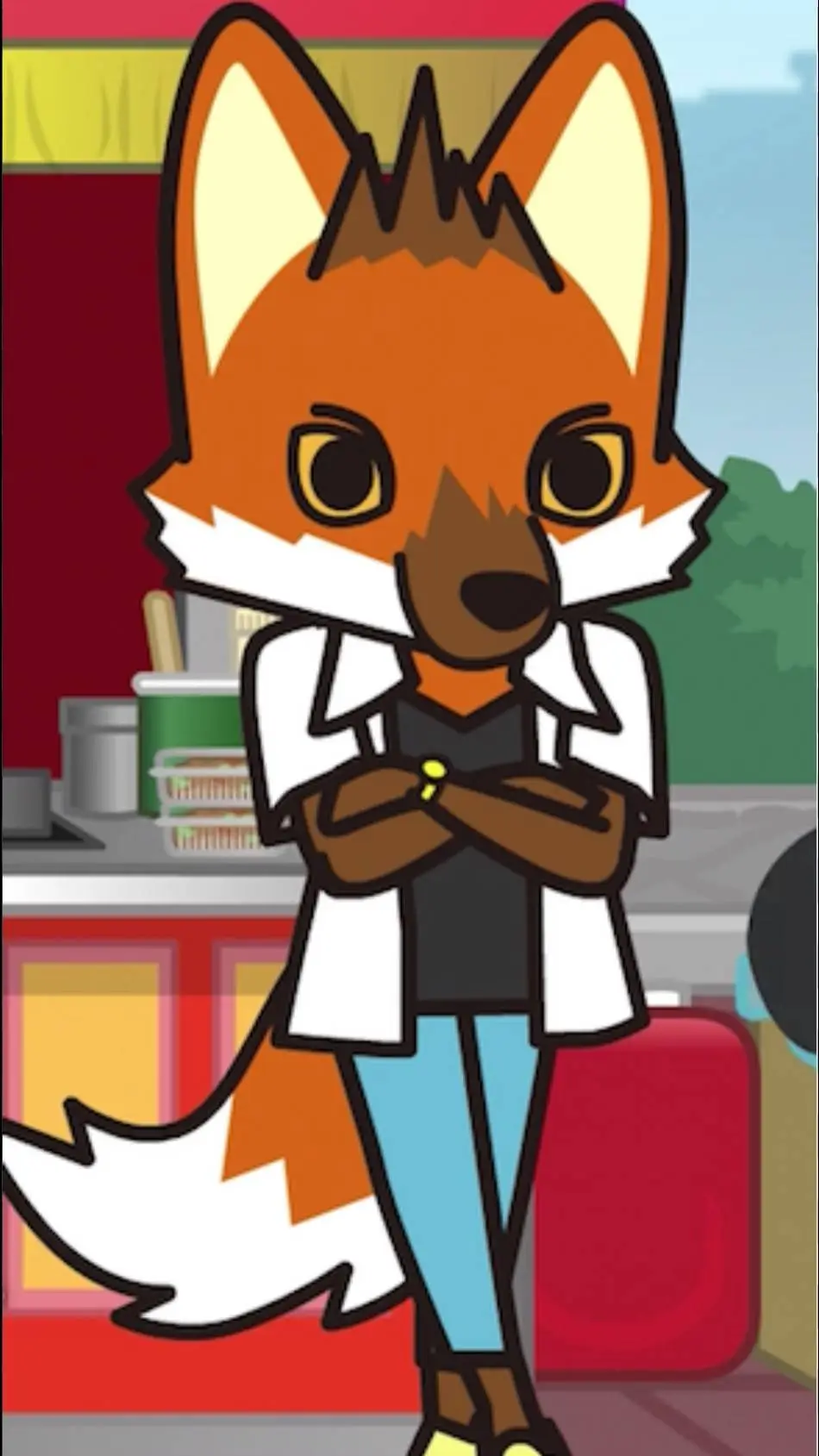 ai character: Ookami background
