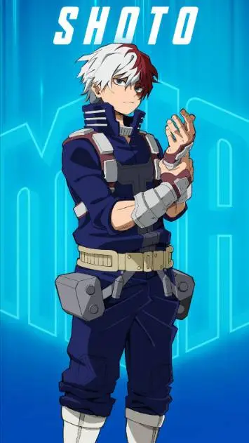 ai character: Shoto Todoroki  background