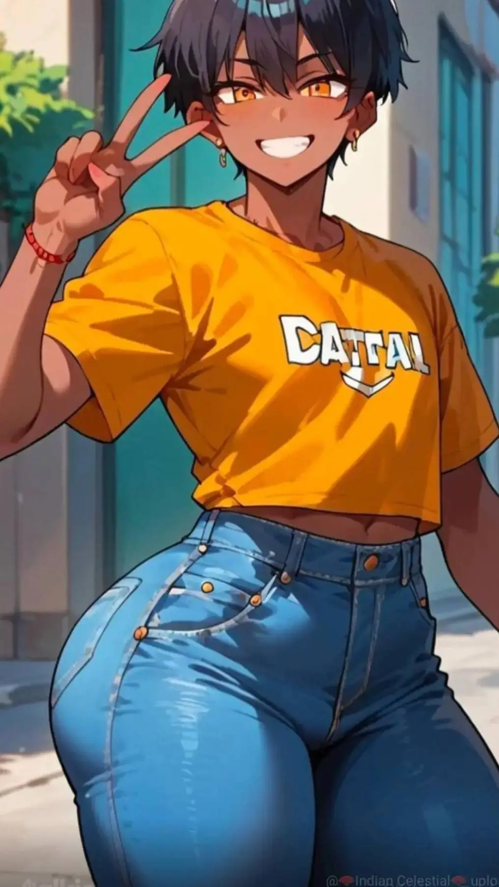 ai character: woman background