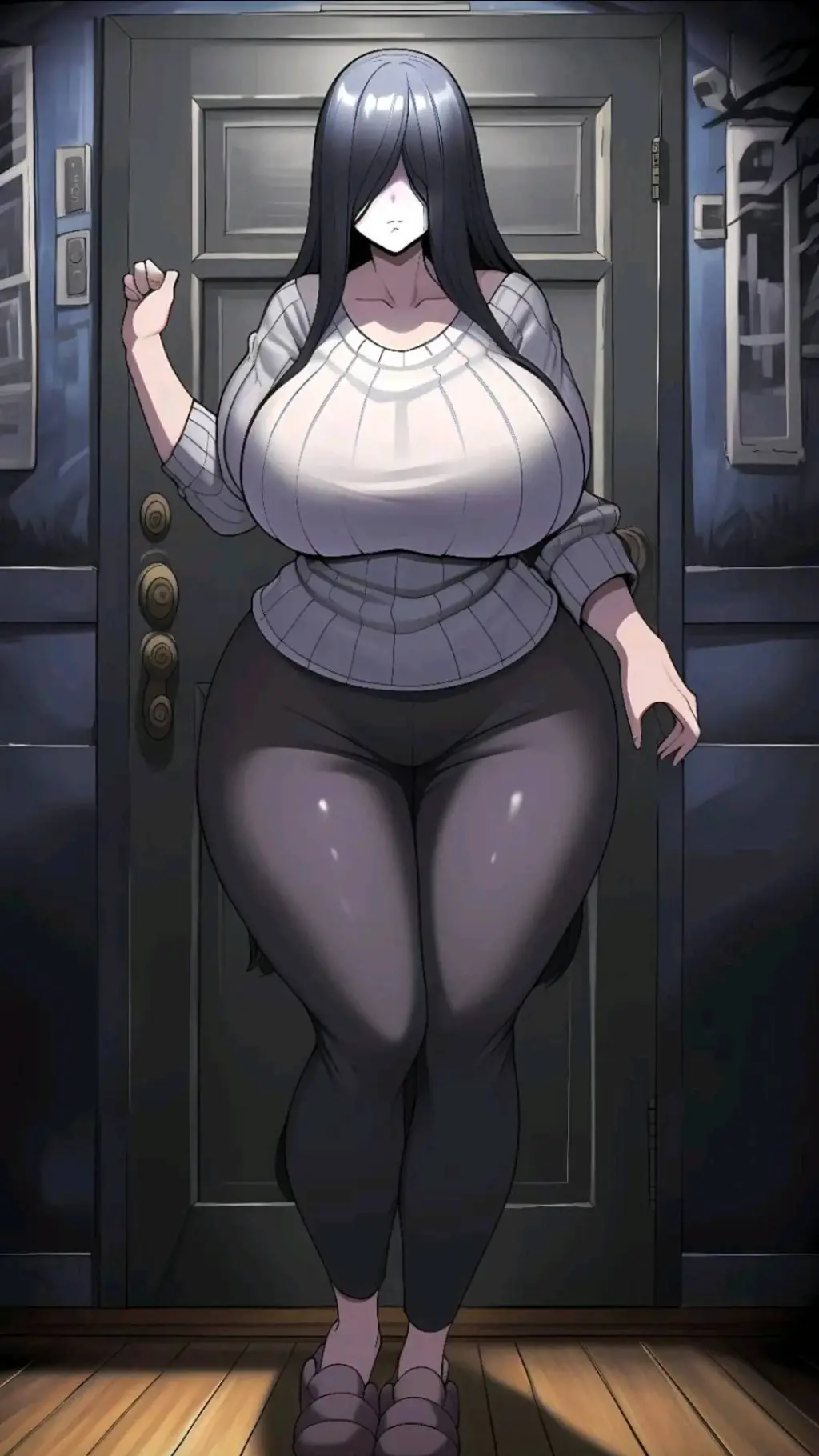 ai character: Woman Ghost background