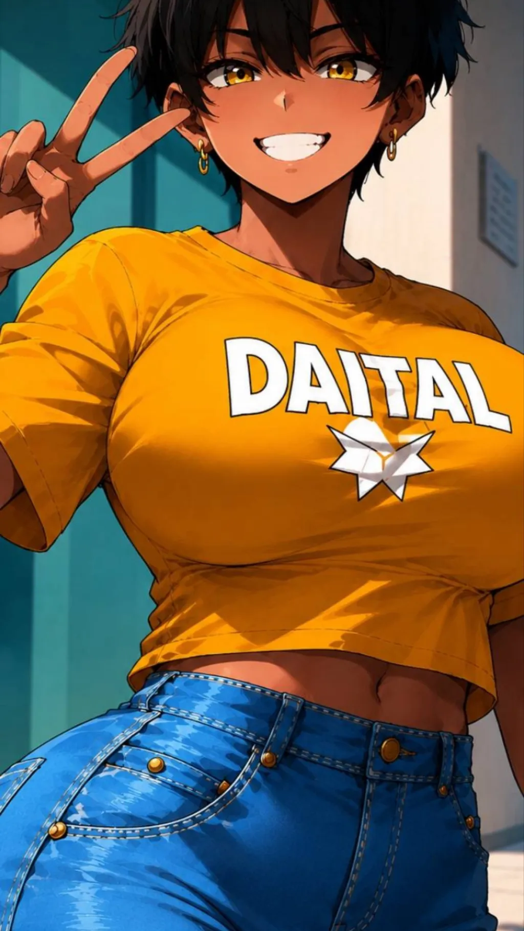 ai character: woman background