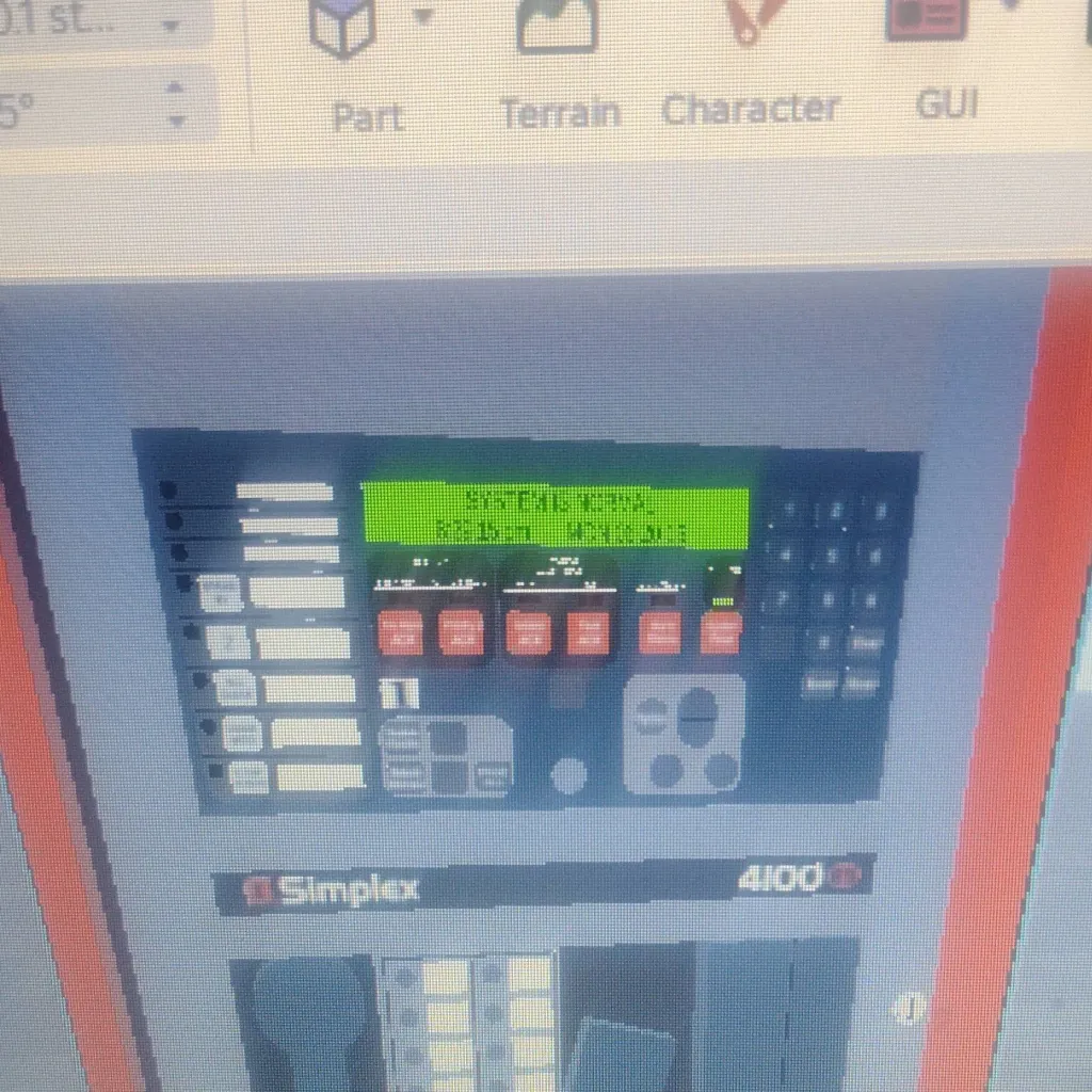 chat with ai character: fire alarm panel