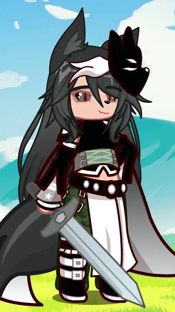 ai character: Gray background