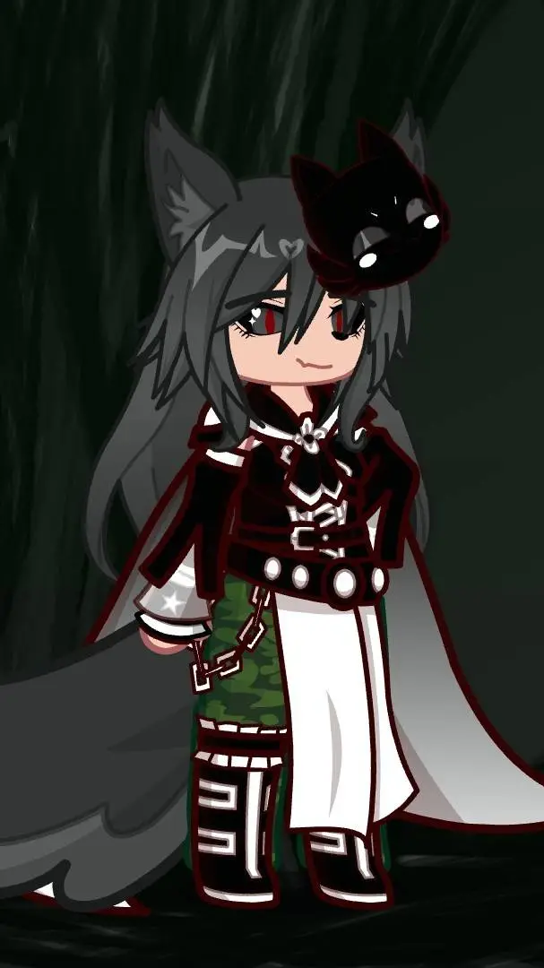 ai character: Gray background