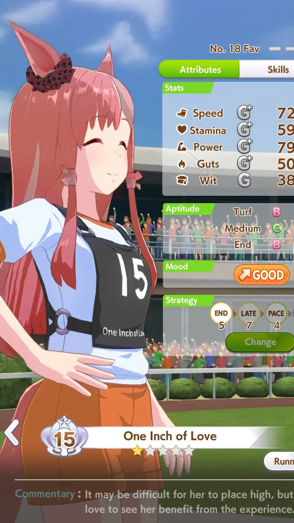 ai character: one inch of love  background