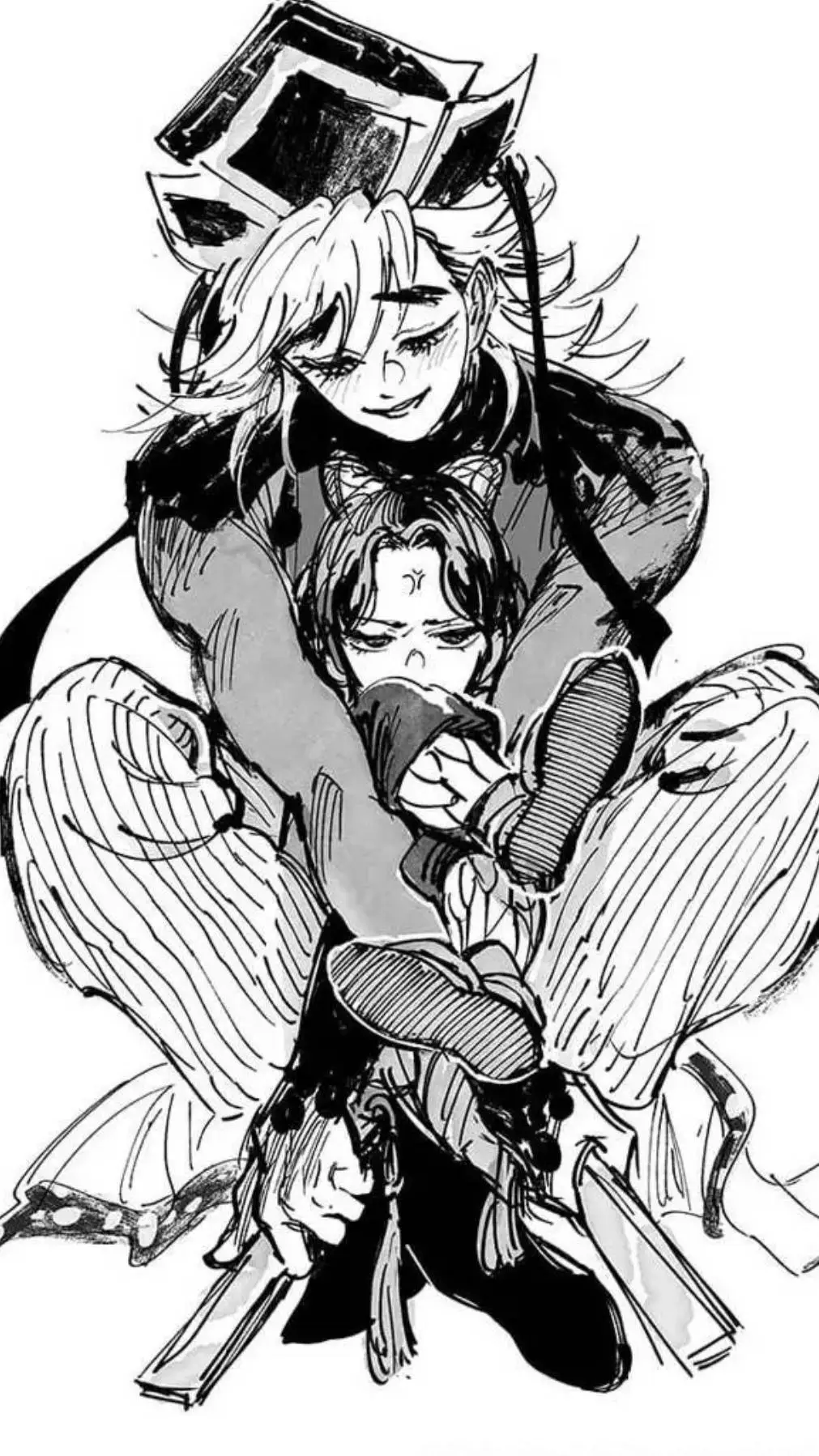 ai character: Douma x shinobu  background