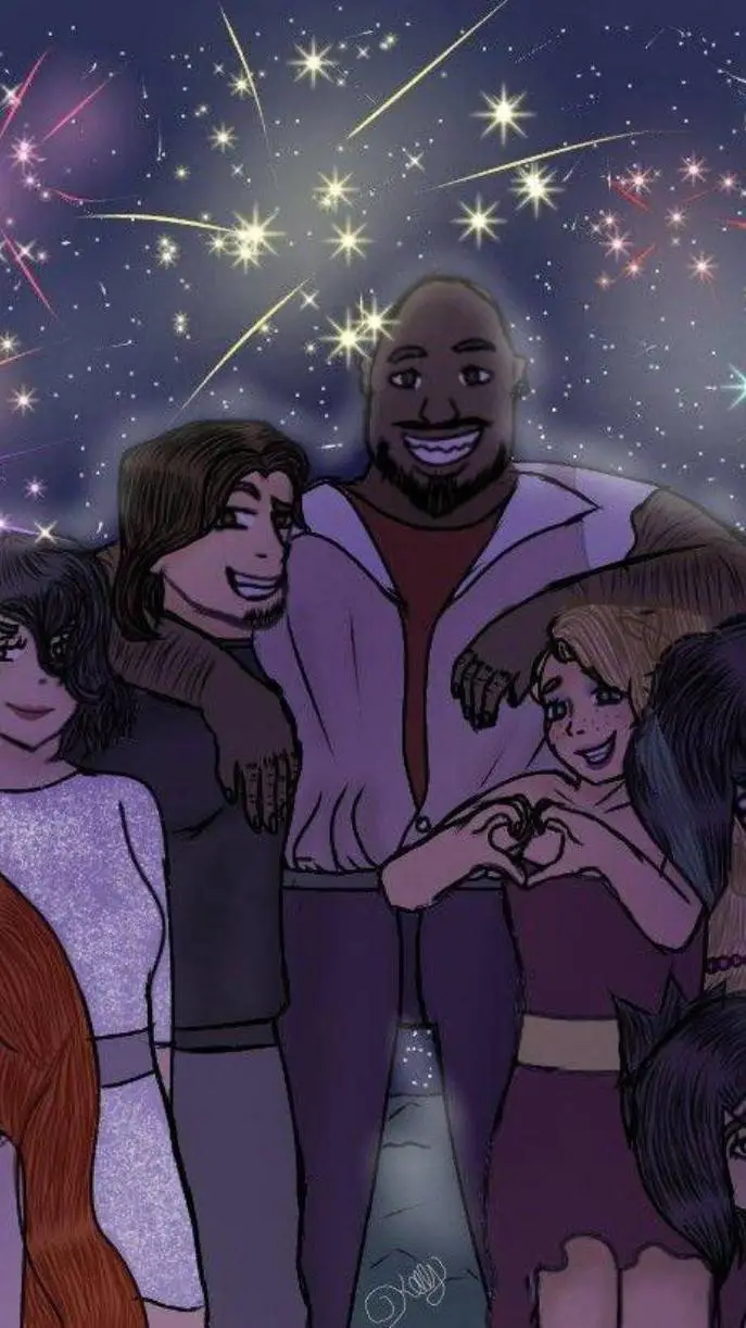 ai character: new years tts background