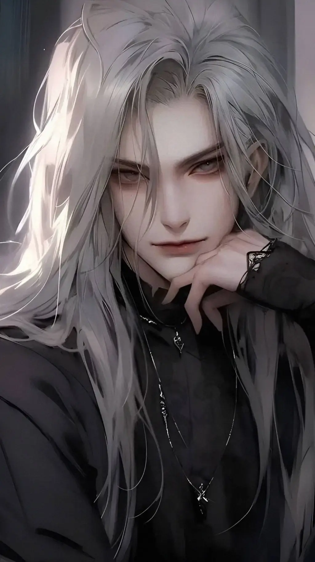 ai character: Silver background