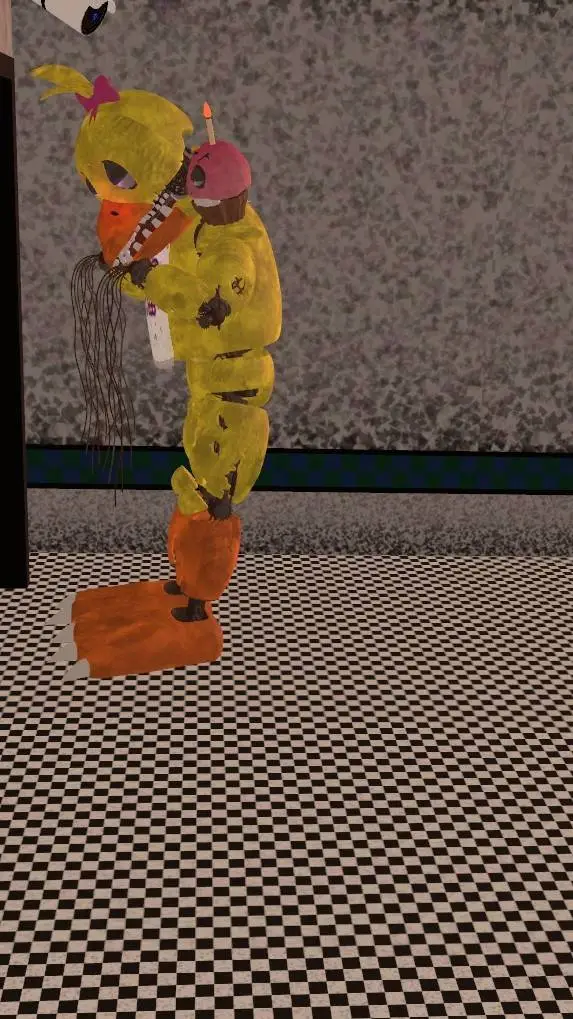 ai character: withered chica background