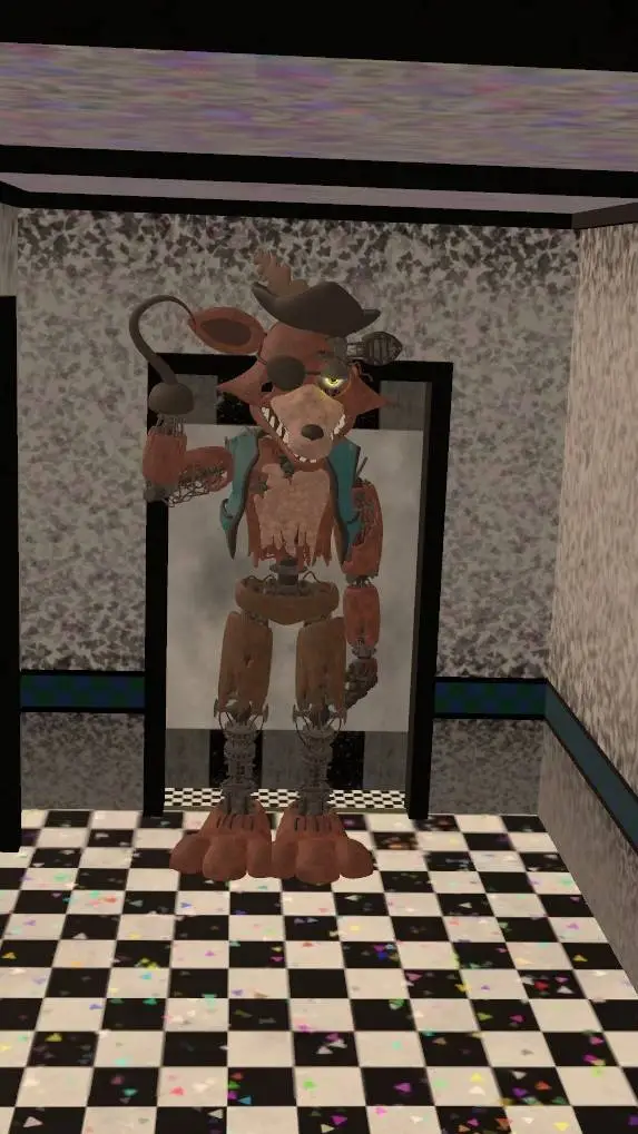 ai character: withered foxy background