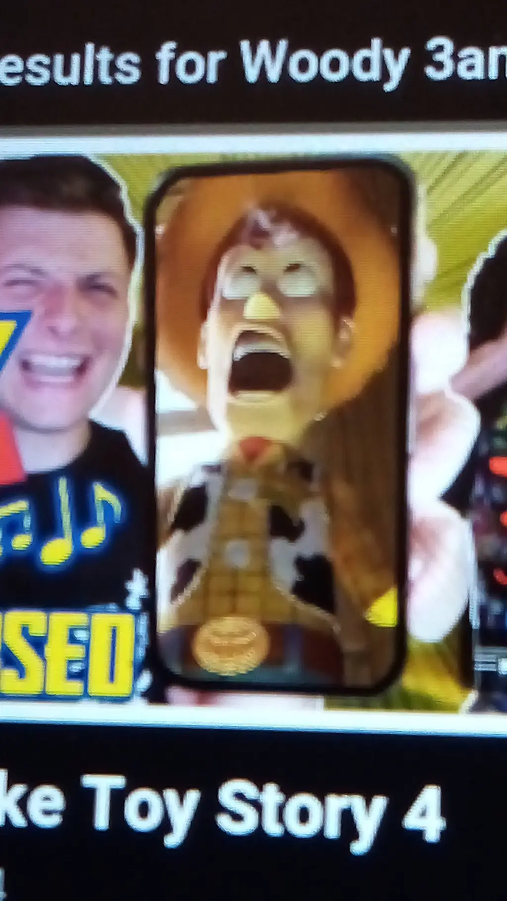 ai character: evil woody 3am background
