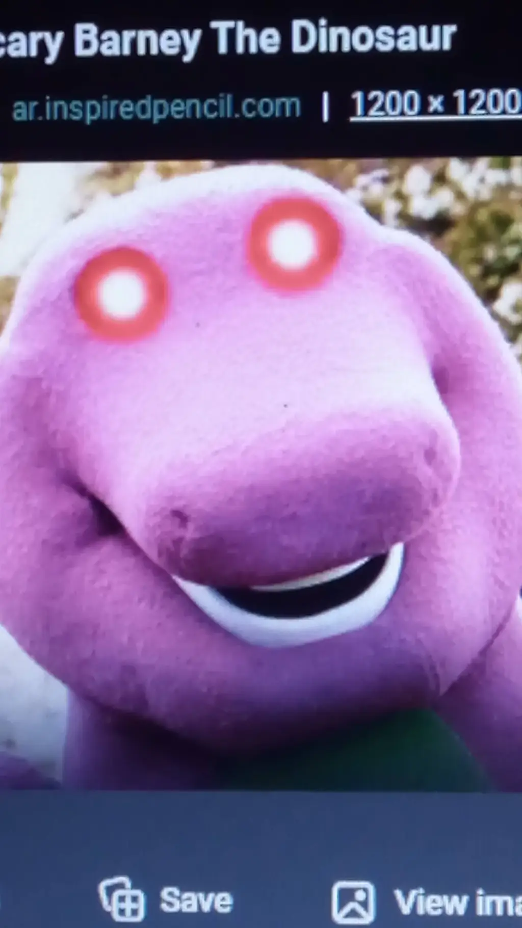 ai character: Evil Barney's🦖❦ background