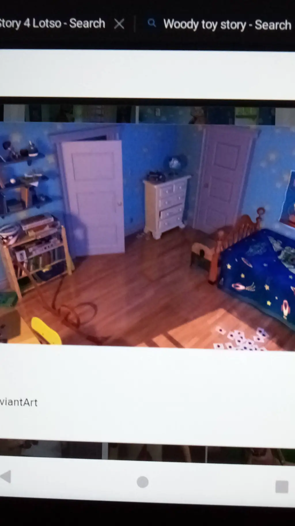 ai character: Andy's Bedroom background