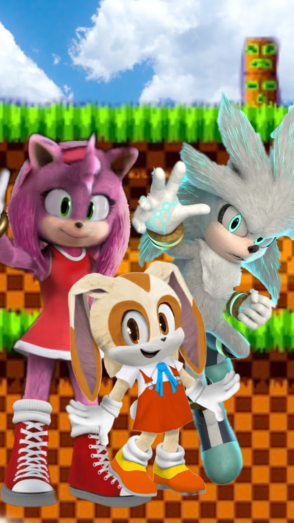 ai character: SonicDreamAdventur background