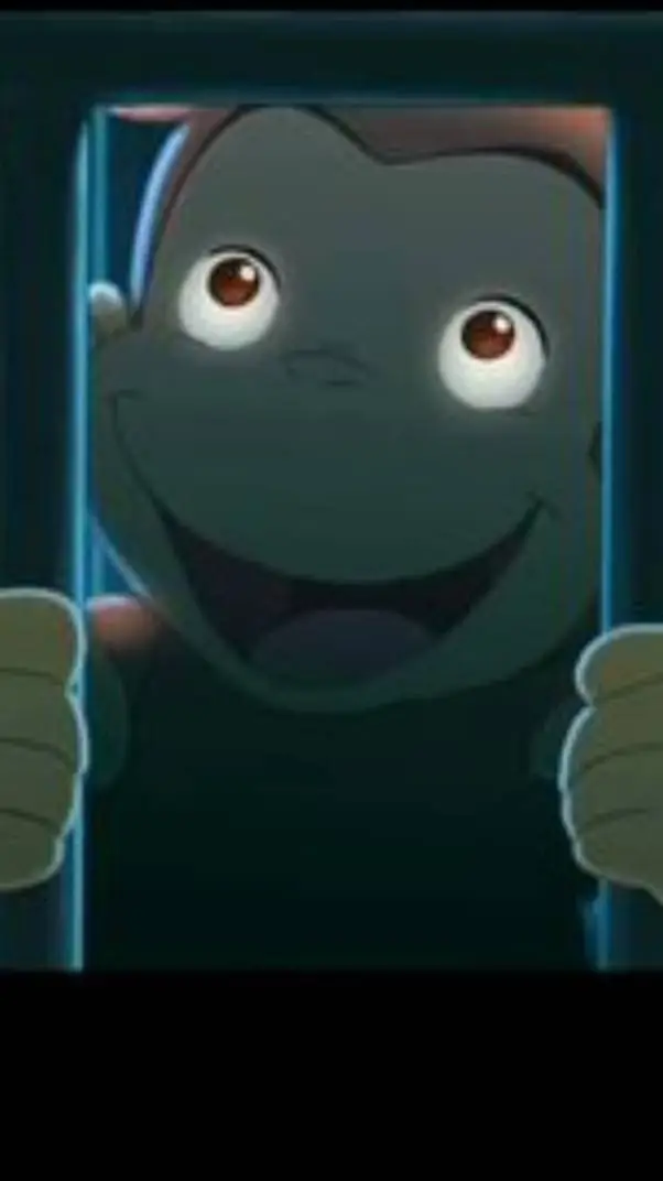 ai character: curious George  background