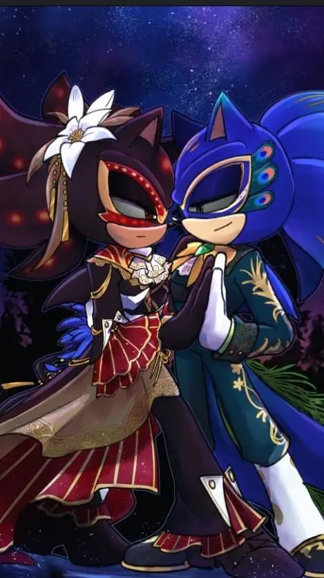 ai character: SONIC AND SHADOW  background