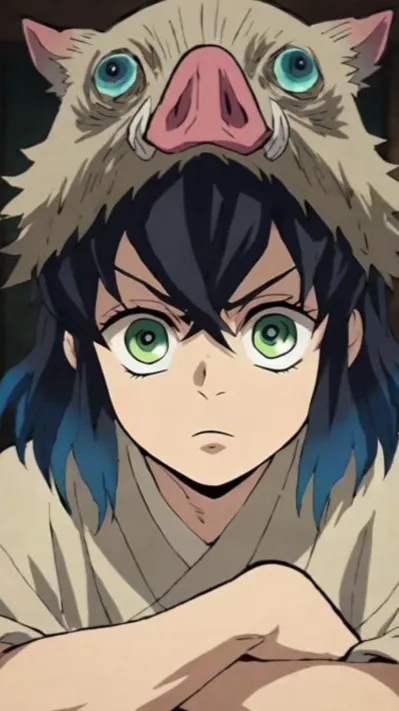 ai character: Inosuke hashibira background