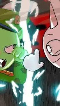 ai character: fliqpy vs wenda background