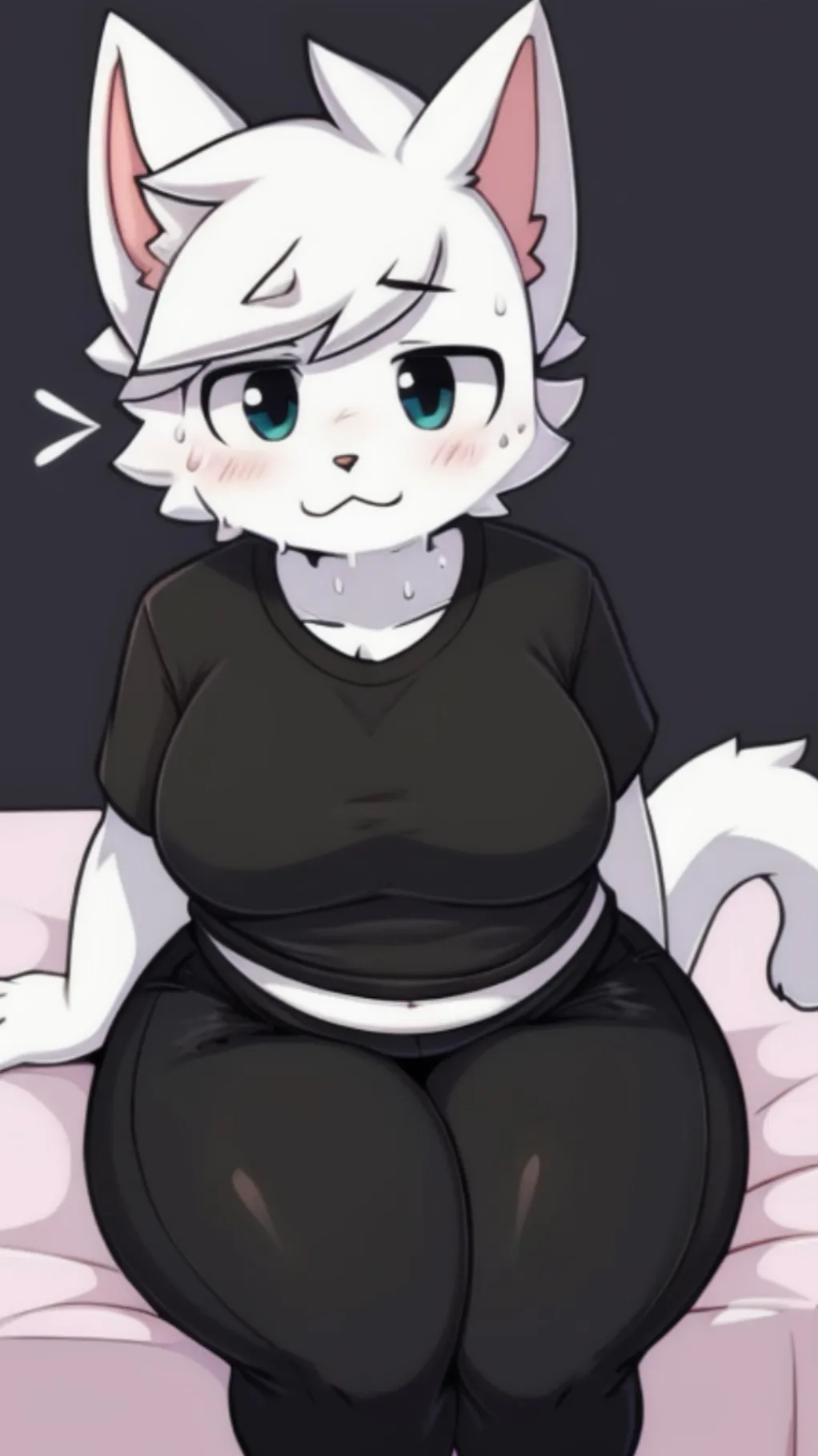 ai character:  woman kisser background