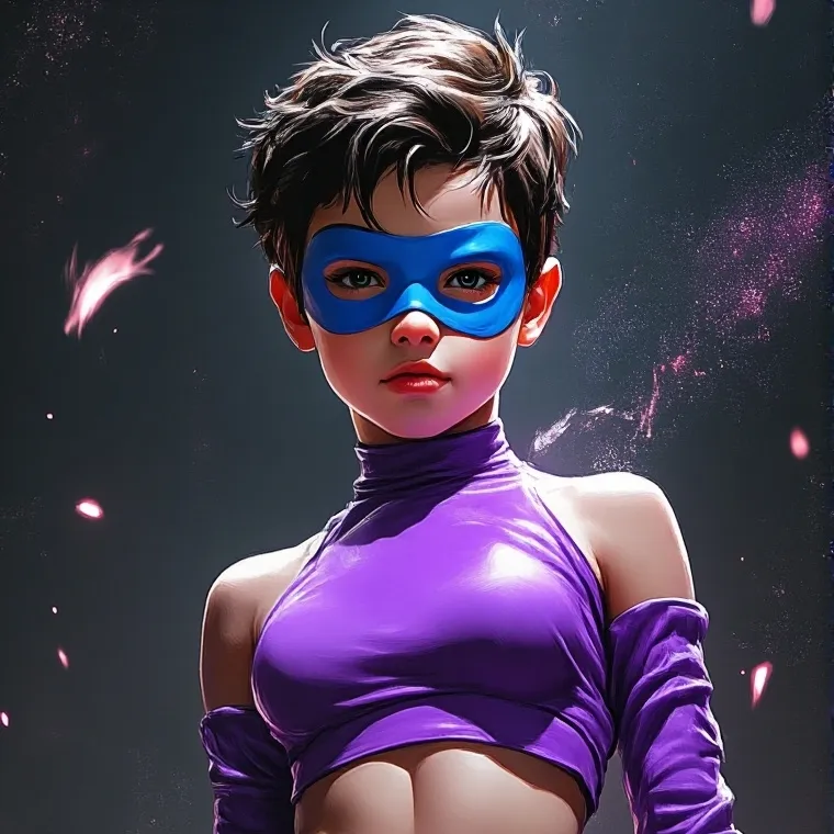 chat with ai character: purple trans kid