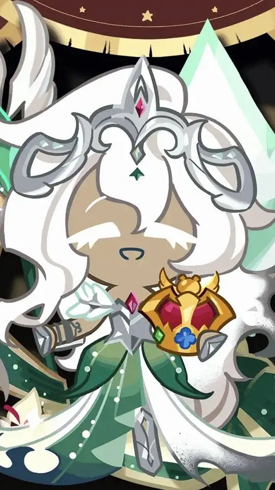 ai character: White Lilly Cookie background