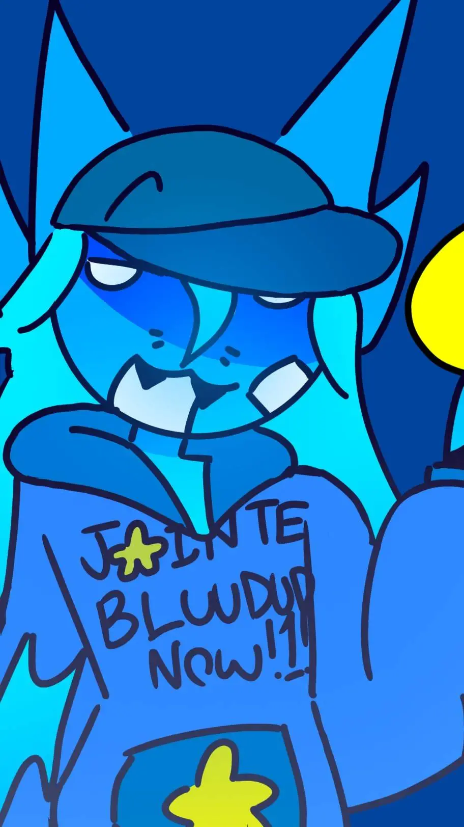 ai character: BLUUDUDE!1!1!1!1!! background
