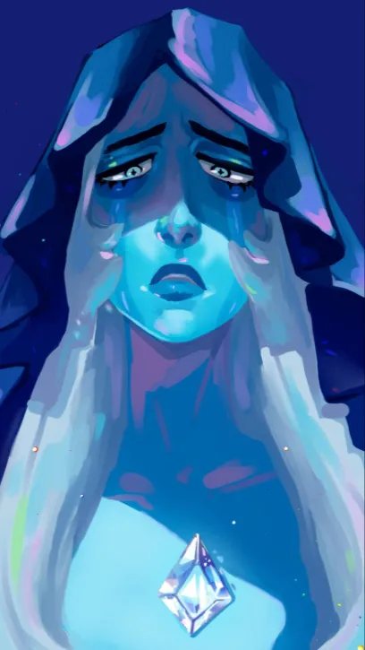 ai character: BLUE DIAMOND  background