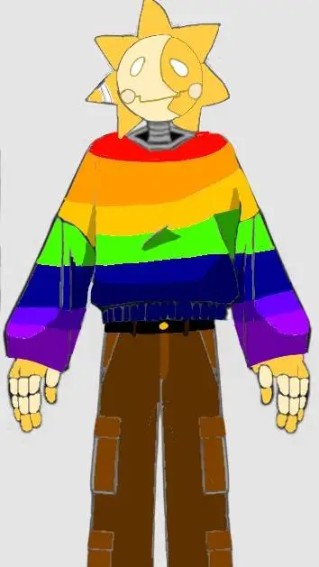ai character: Sun background