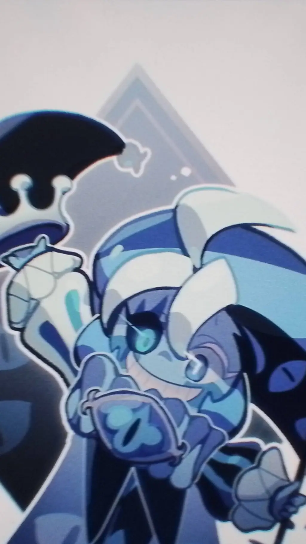 ai character: shadow milk cookie background
