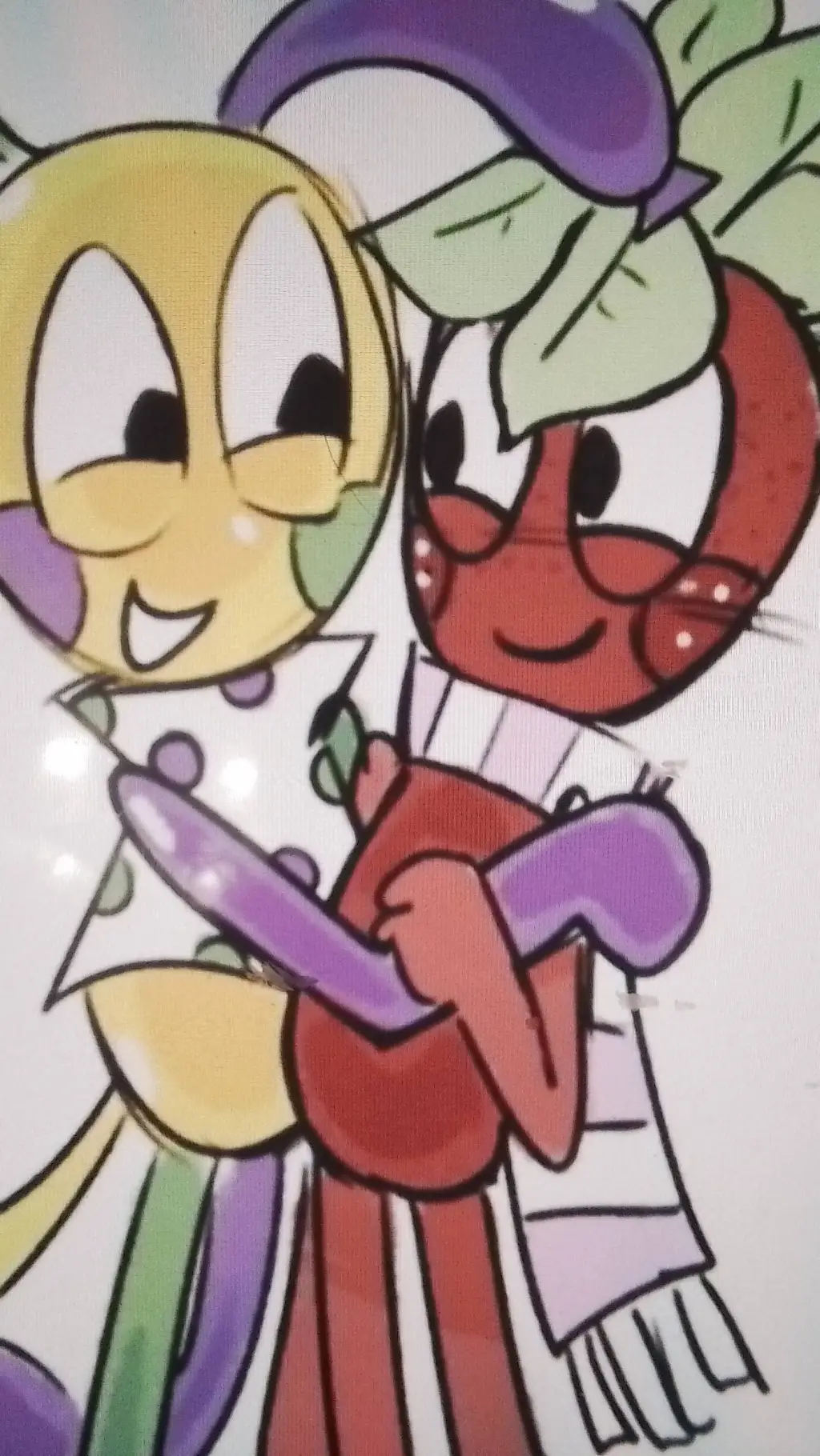 ai character: {°funnyberry°} background
