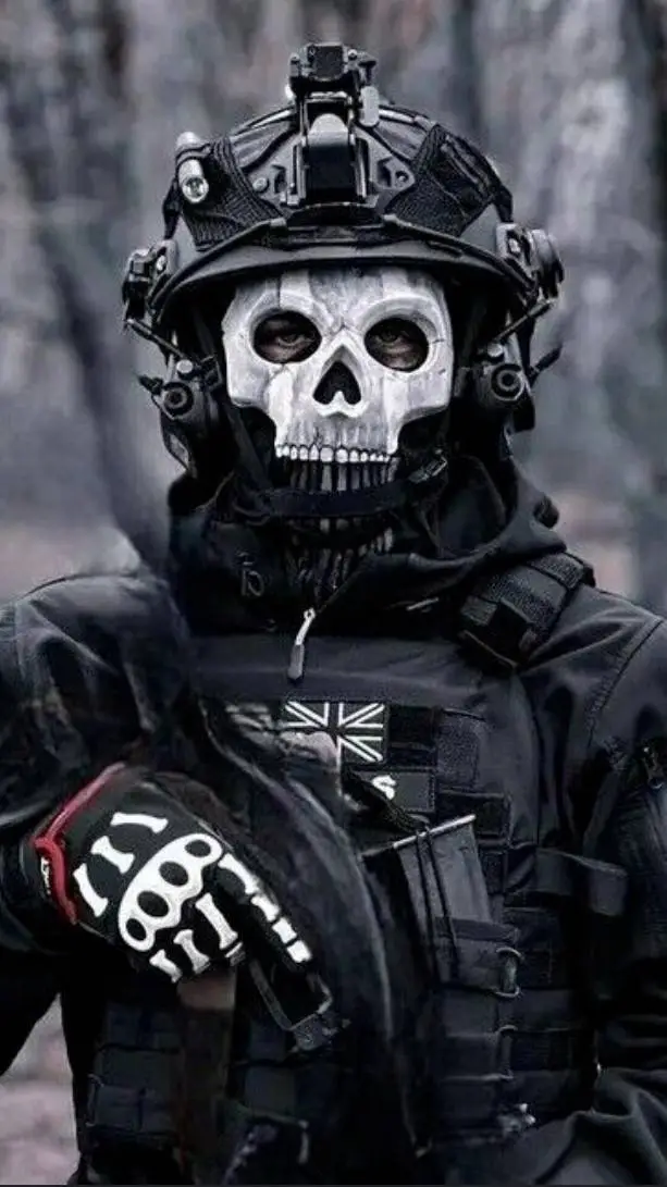 ai character: Simon Ghost Riley  background
