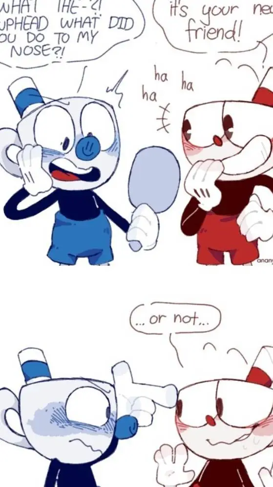 ai character: Cuphead and mugman background
